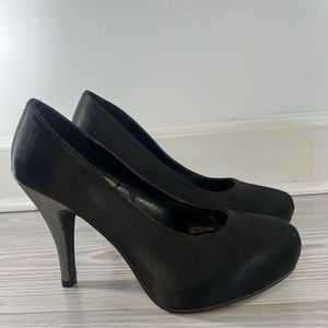 Unlisted Flawless Platform Heels Black Silver Shoe Size 8